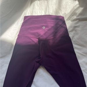 purple lululemon align leggings 25" size 2